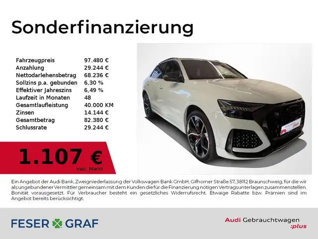 2023 Audi RS Q8 in White for sale