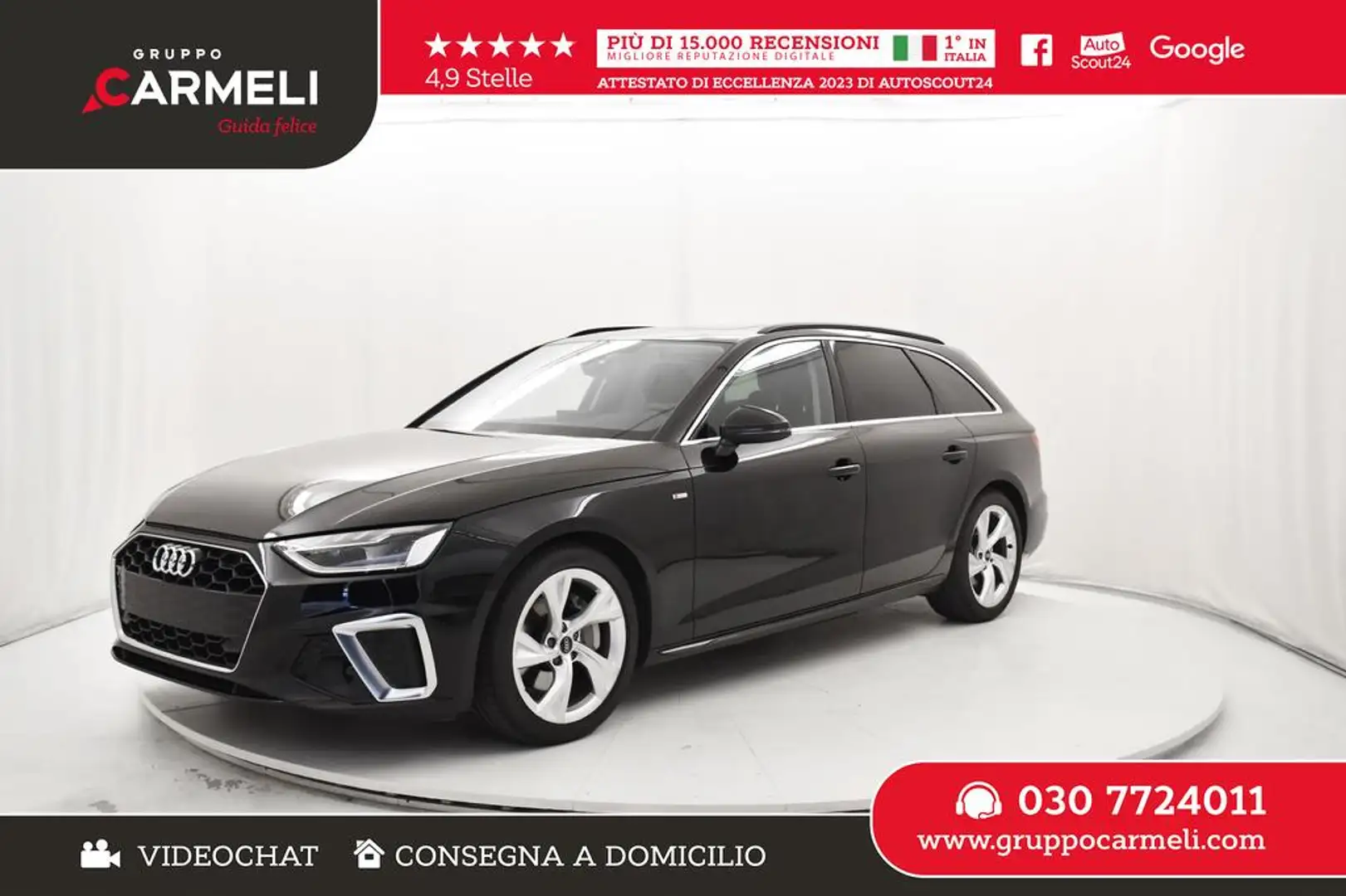 Audi A4 Avant 40 2.0 tdi mhev S line Edition 204cv Nero - 1