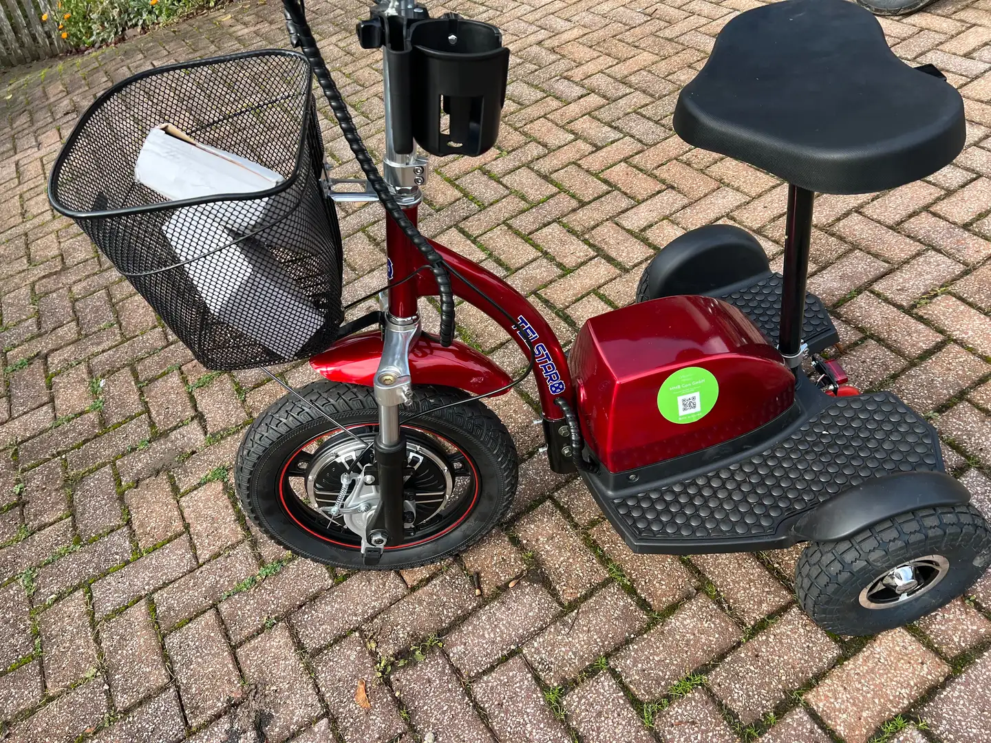 Sonstige Marken Faltbares Elektro-Dreirad Rot - 1