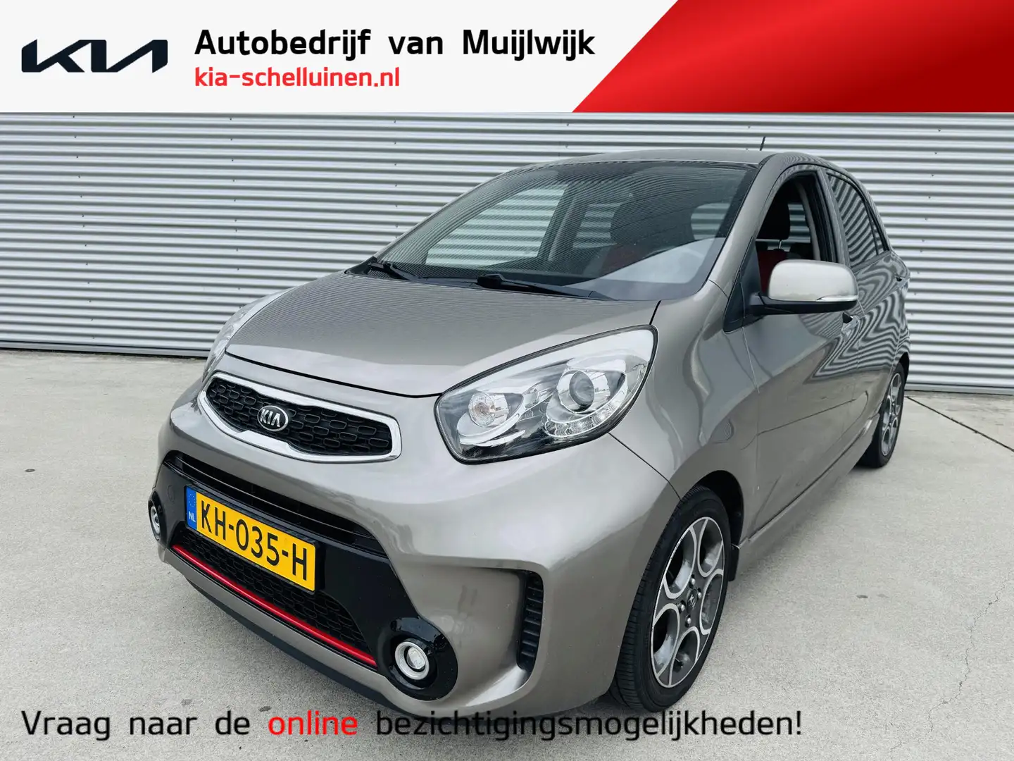 Kia Picanto 1.2 SportsLine Navigator 85 pk Clima | Keyless | P Gris - 1