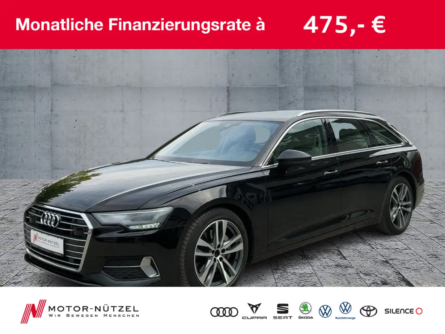Audi A6 50 TDI QU SPORT LED+NAV+B&O+PDC+ACC+AHK Zwart - 1