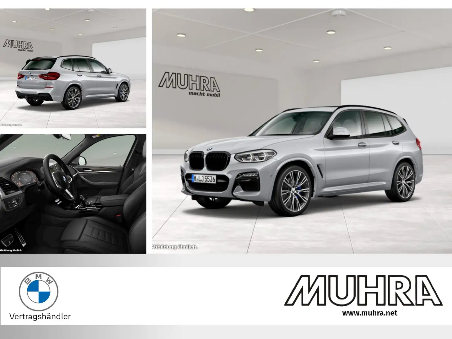 BMW X3 M 40d M Sport 21" AHK HUD Pano Memory H&K Gümüş rengi - 1