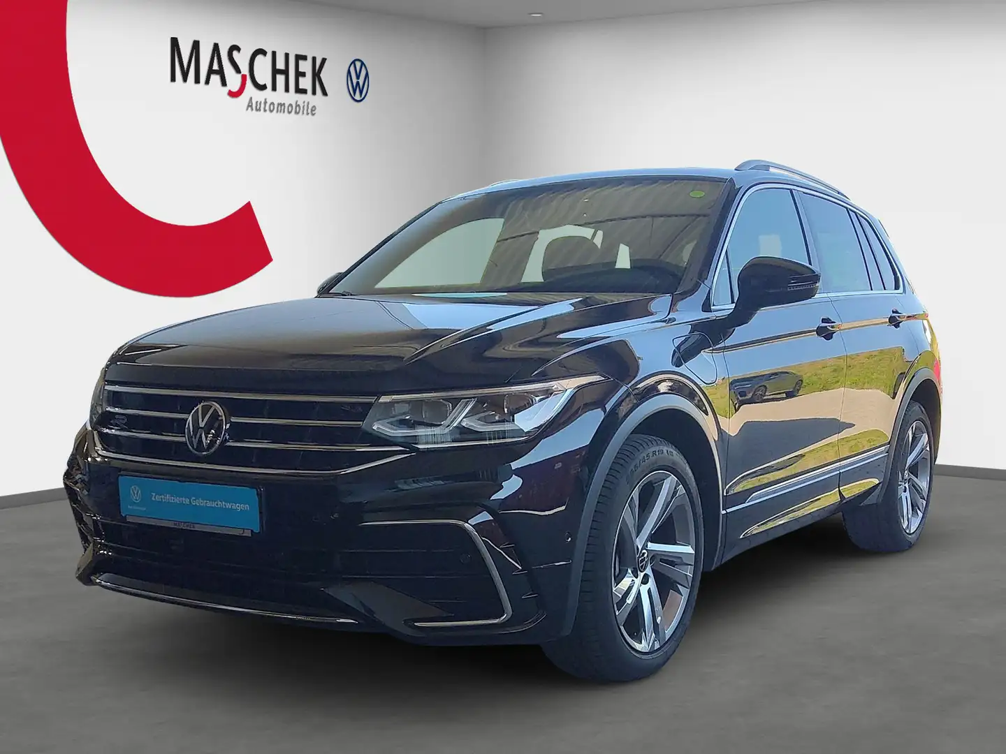 Volkswagen Tiguan R-Line eHybrid AHK Pano Kamera AHK 4xSHZ Schwarz - 2