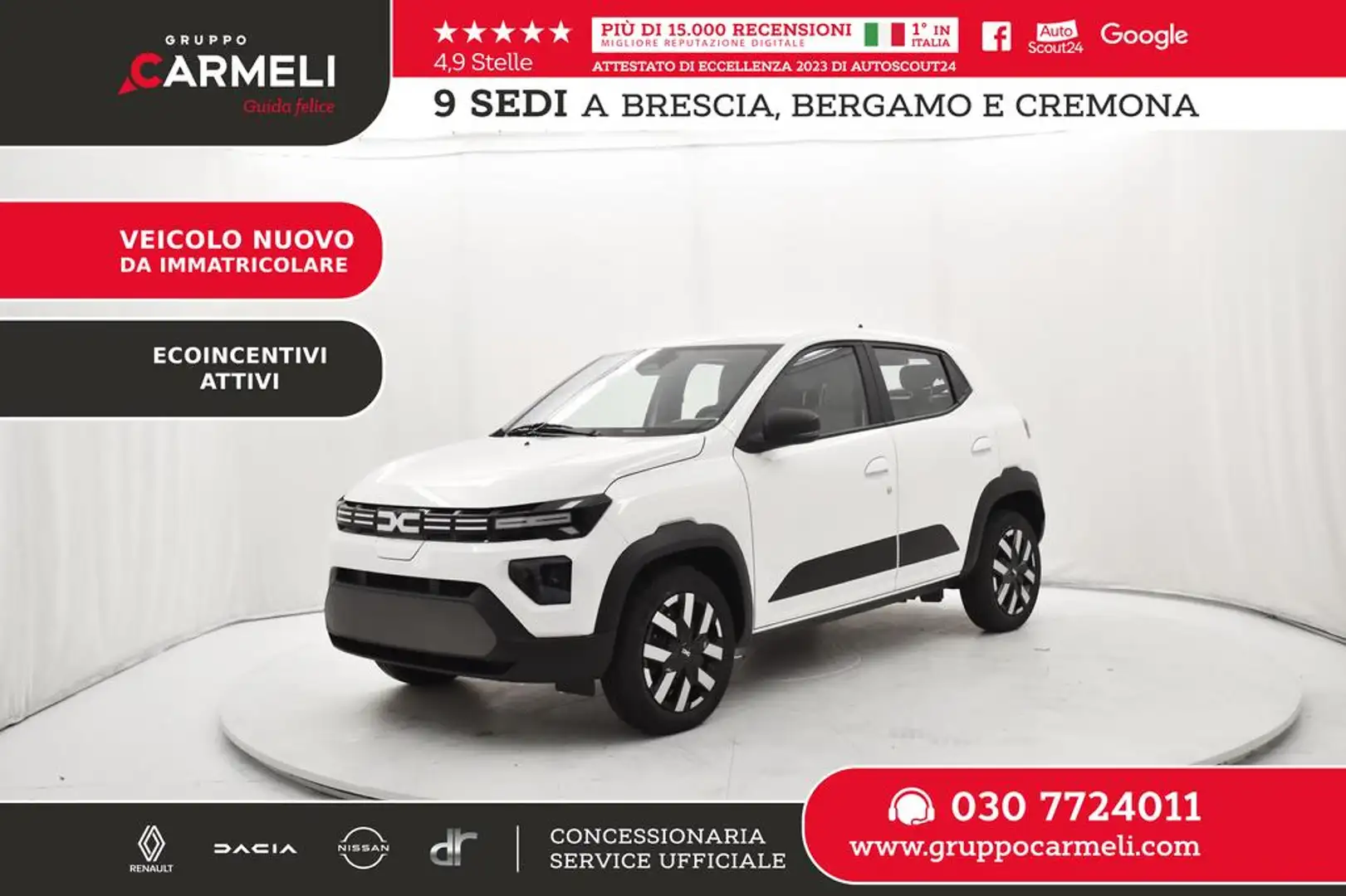 Dacia Spring Expression Electric 45 - INCENTIVO STATALE Weiß - 1