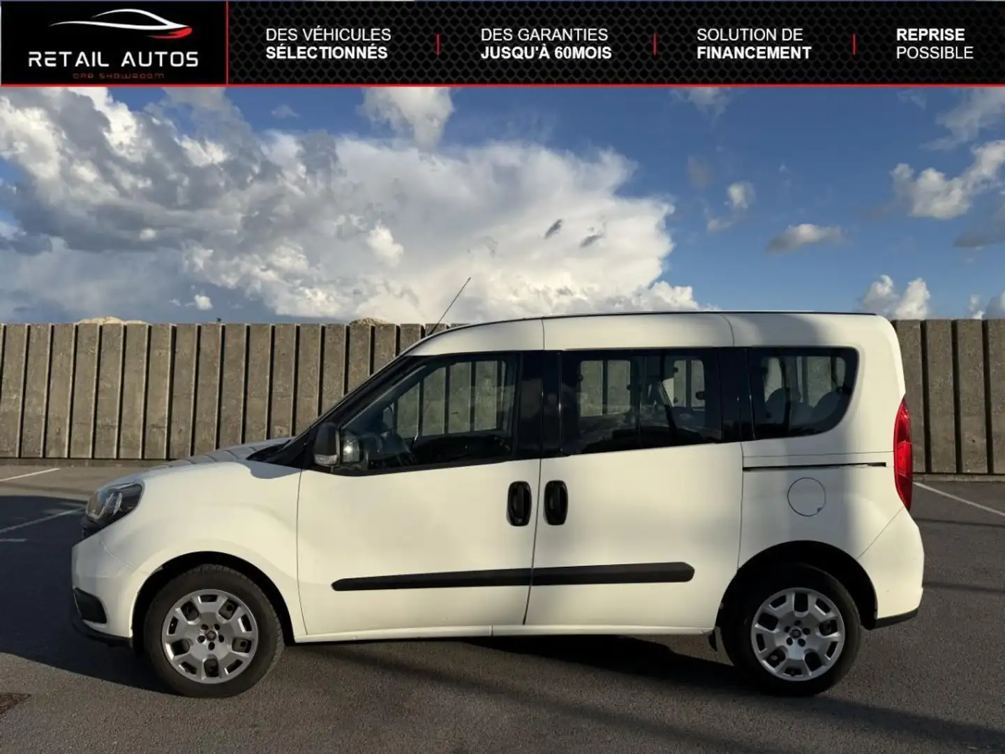 Fiat Doblo 1.6 Multijet 16v 120ch DPF S&S Lounge 7 PLACES Blanc - 2