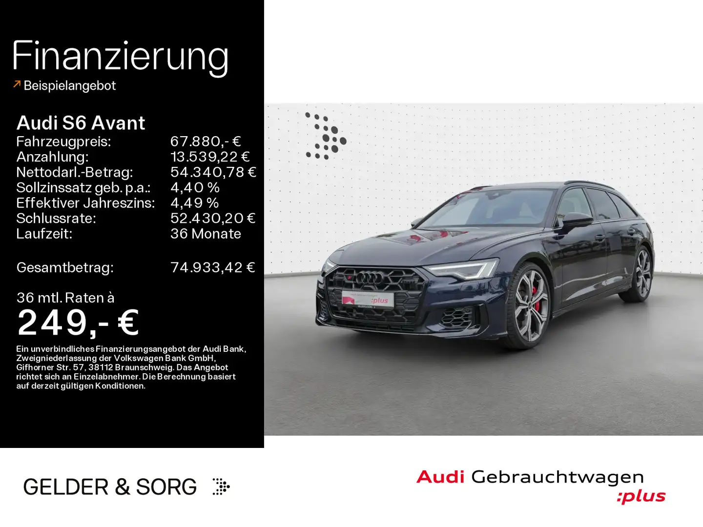 Audi S6 TDI quattro AHK*Stand*B&O*Matrix*HuD Bleu - 1