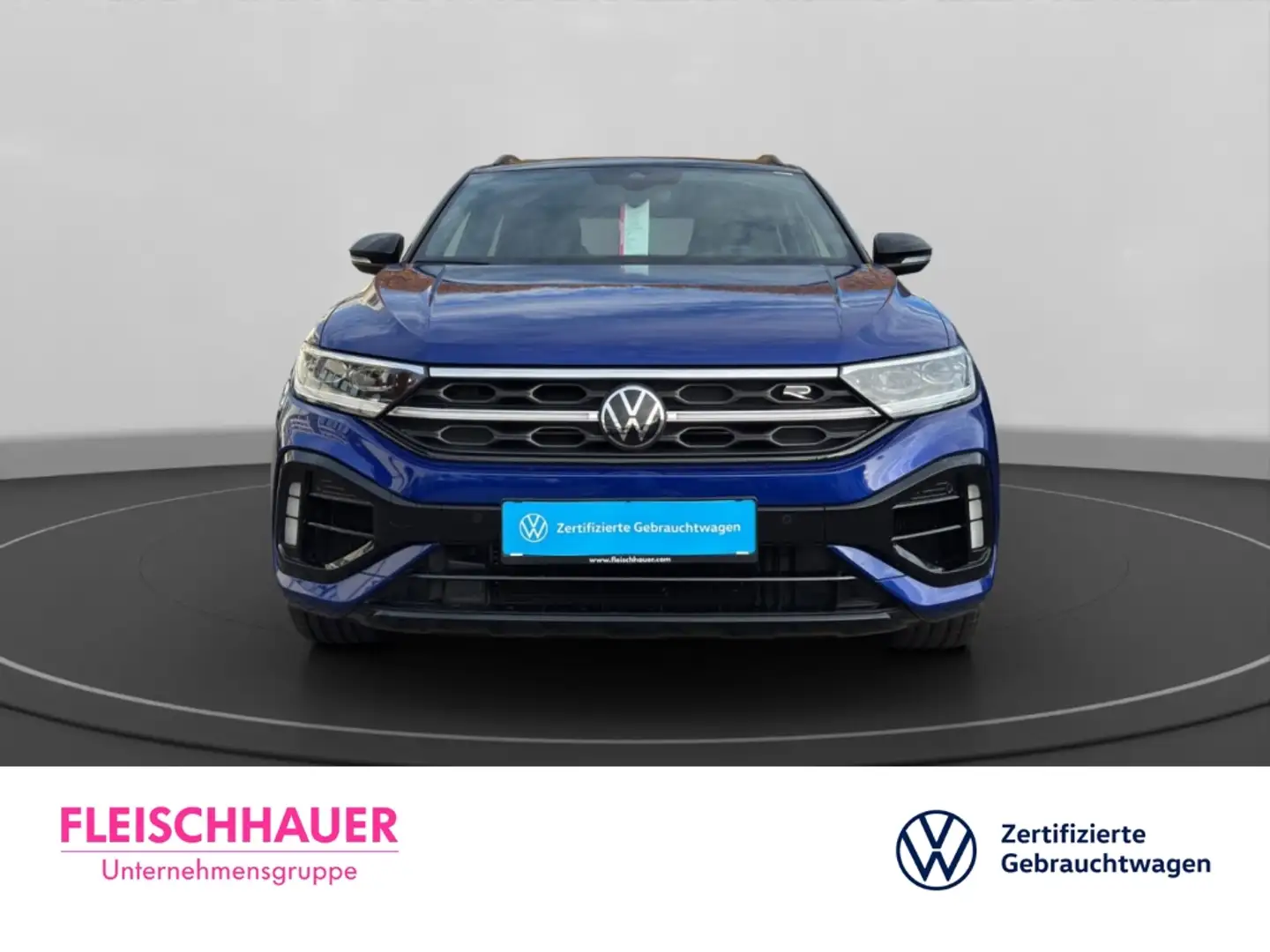 Volkswagen T-Roc R 4Motion 2.0 TSI MATRIX+PANO+ACC+RFK+AHK+SHZ+PERF Blau - 2
