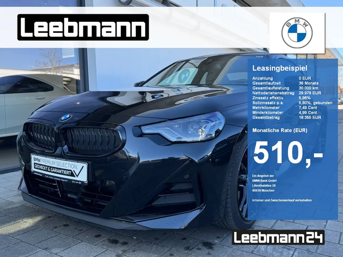 BMW 218 i Coupé M-Sportpaket-Pro GARANTIE bis 05/2029 Nero - 1