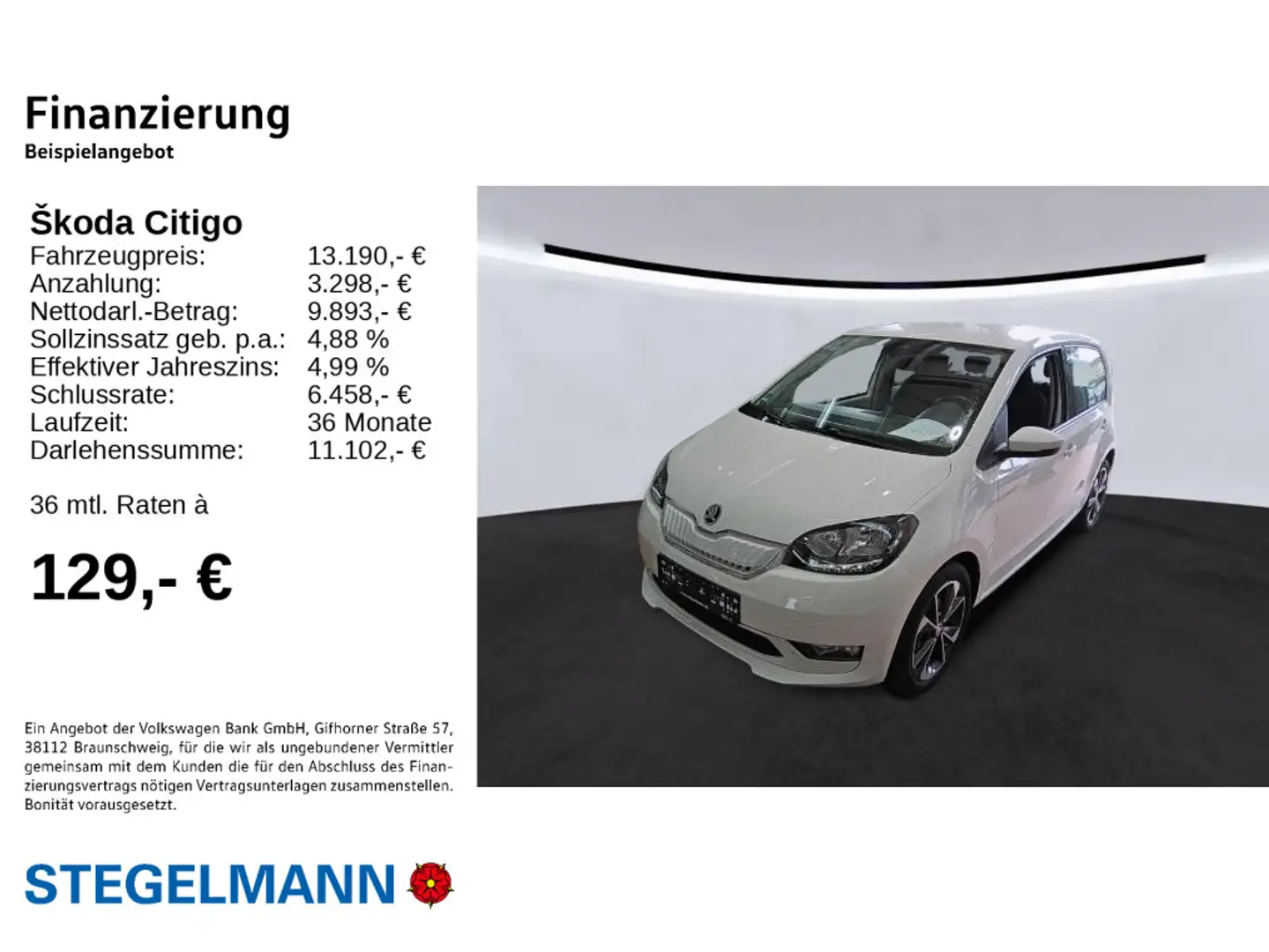 Skoda Citigo e iV 61kW Style Sitzheizung*PDC* Weiß - 2