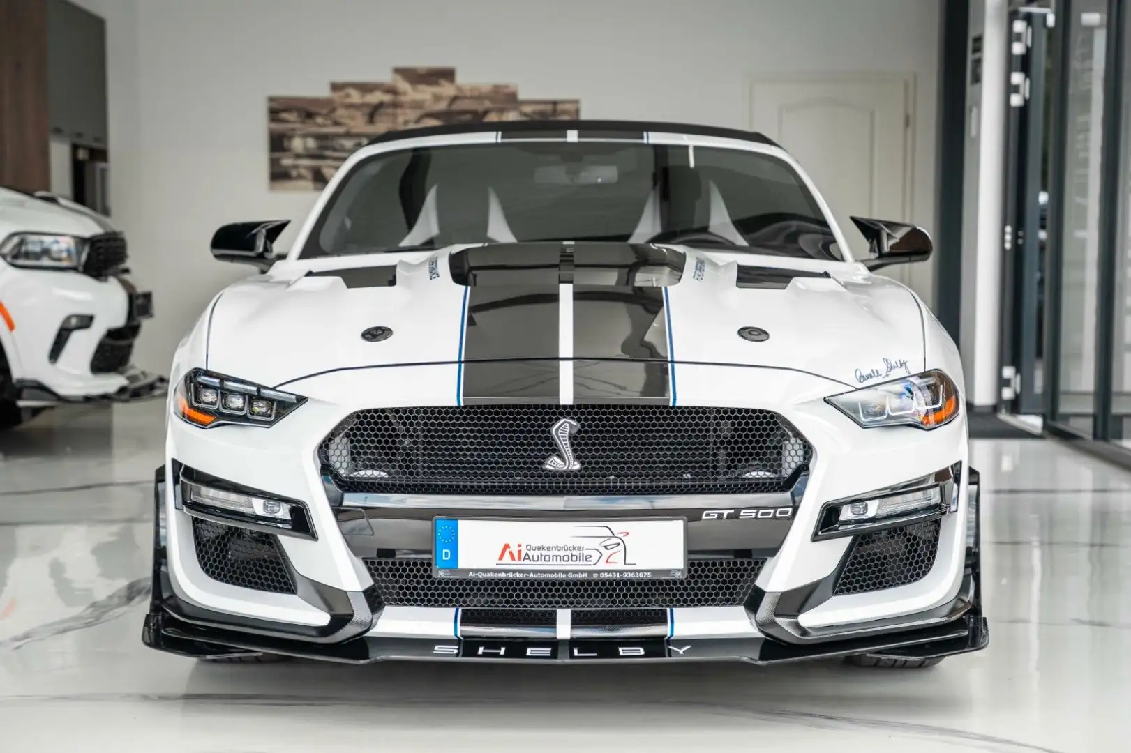 Ford Mustang 3,7 CABRIO GT 500 SHELBY RECARO LED TOP Weiß - 2