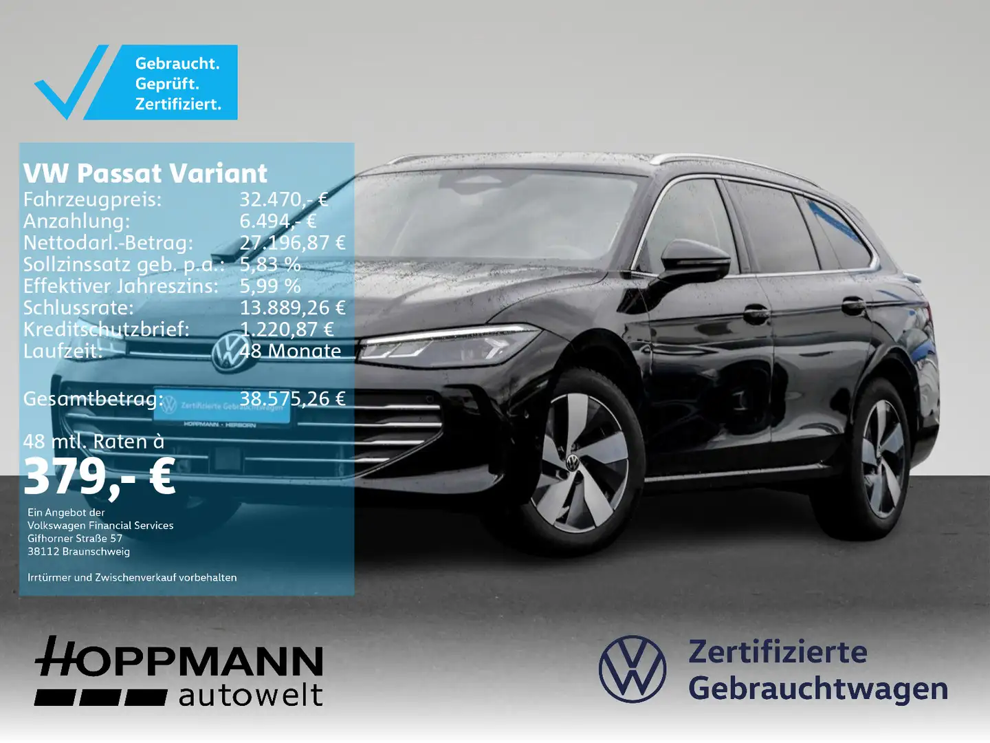 Volkswagen Passat Variant 1.5 eTSI AHK ACC LED NAVI Schwarz - 1