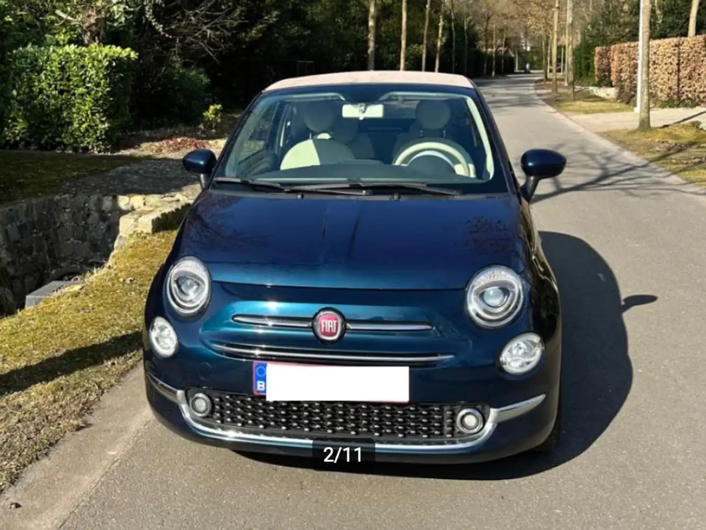 Fiat 500C Blauw - 2