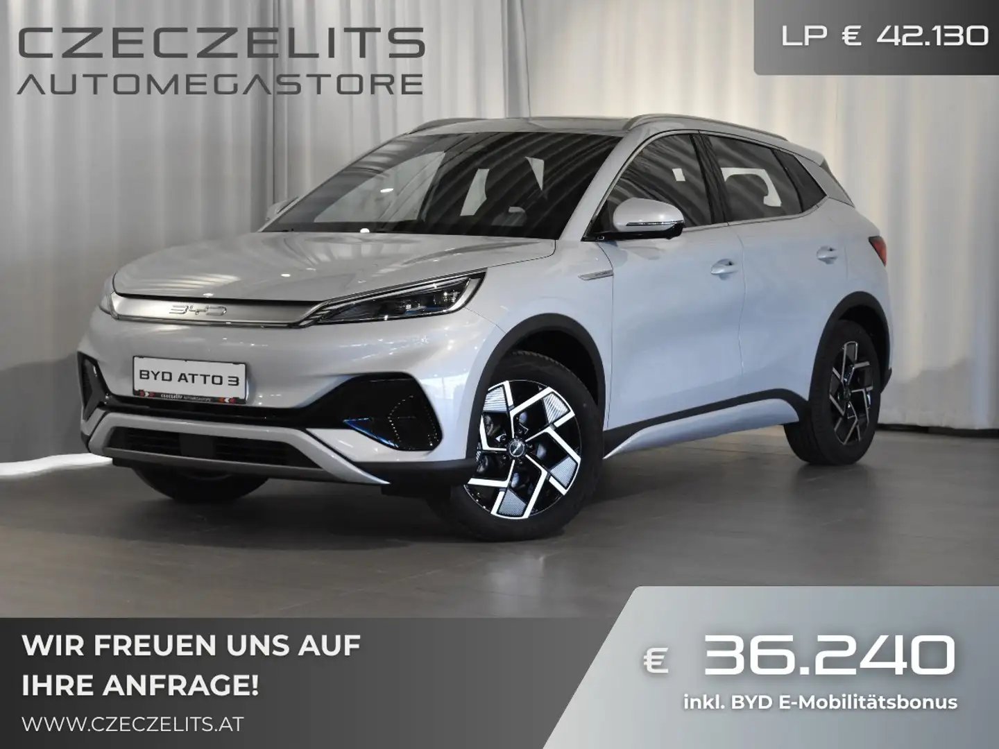 BYD Atto 3 Atto3 60,5 kWh Comfort Österreich Paket *Sofort... Weiß - 1