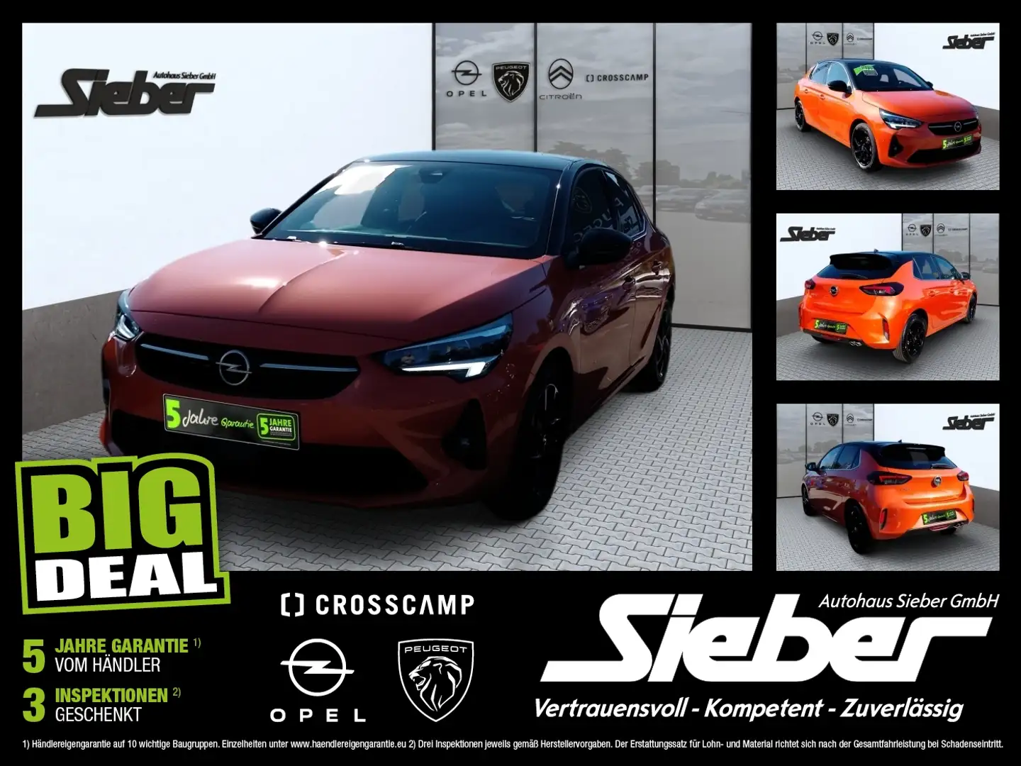 Opel Corsa F 1.2 Turbo Ultimate MASSAGE*ALCANTARA*LED Orange - 1