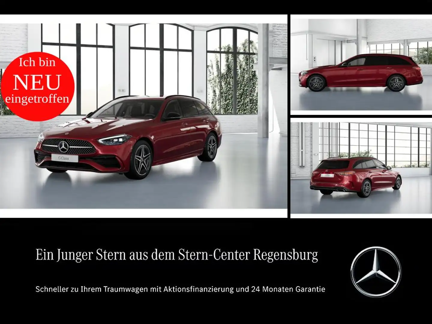 Mercedes-Benz C 180 T AMG+NIGHT+AHK+KAMERA+Assistenz-Paket+LED Rood - 1