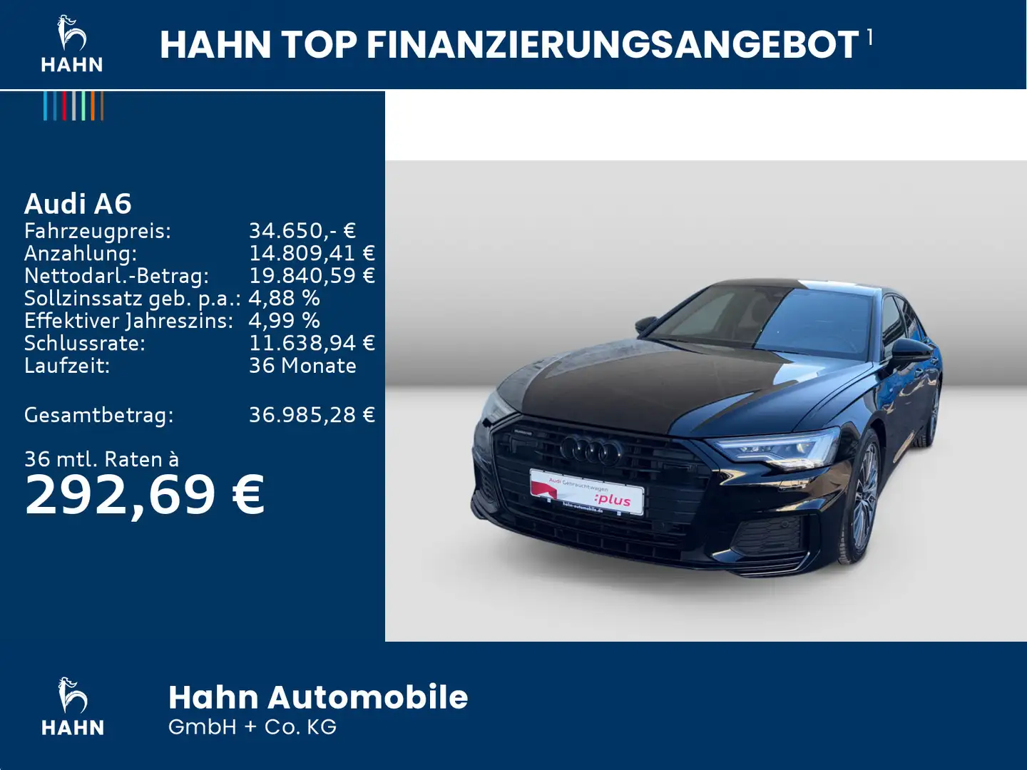Audi A6 sport 50TFSIe quattro S-trc Matrix Virtual AH Noir - 2