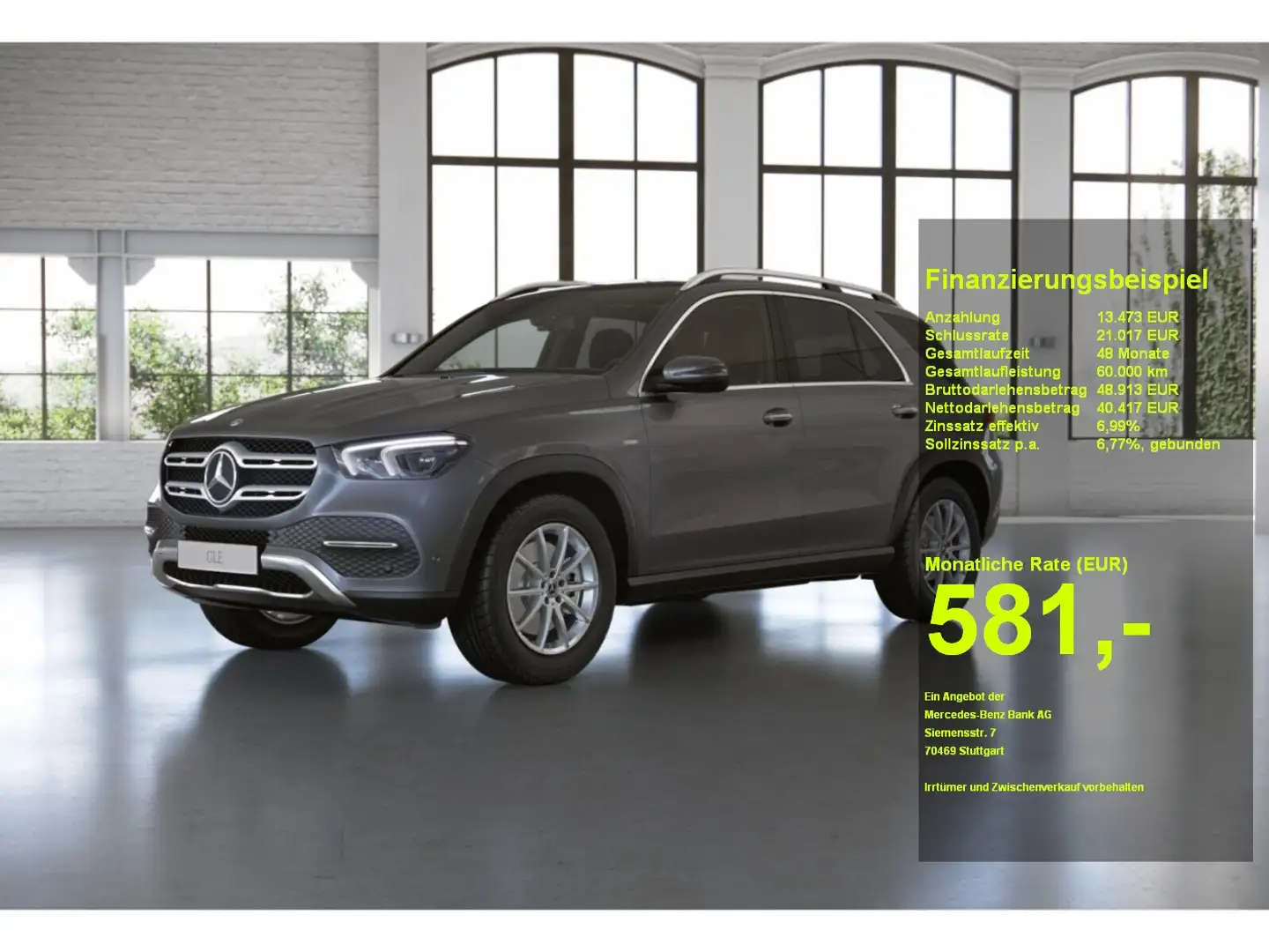 Mercedes-Benz GLE 350 de 4M +360°+LED+LEDER+TOTW+PANO-DACH+AHK Grau - 1