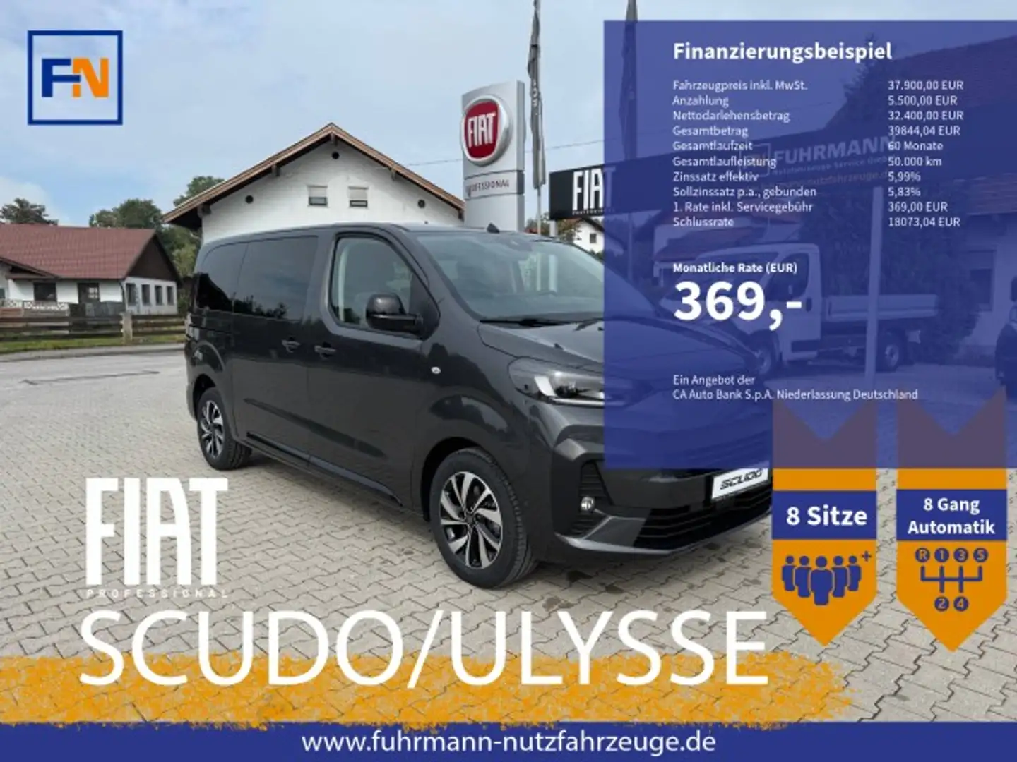 Fiat Ulysse KOMBI BASIS L2 180AT Schwarz - 1