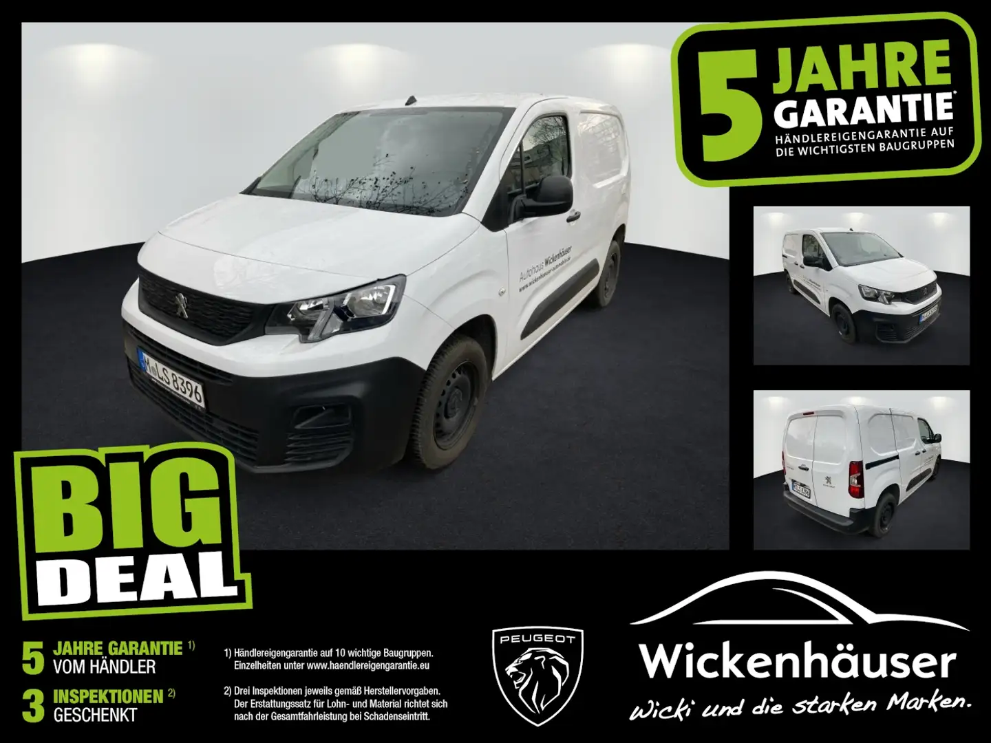 Peugeot Partner 1.2 PureTech 110 L1 Premium PDC Klima Weiß - 1