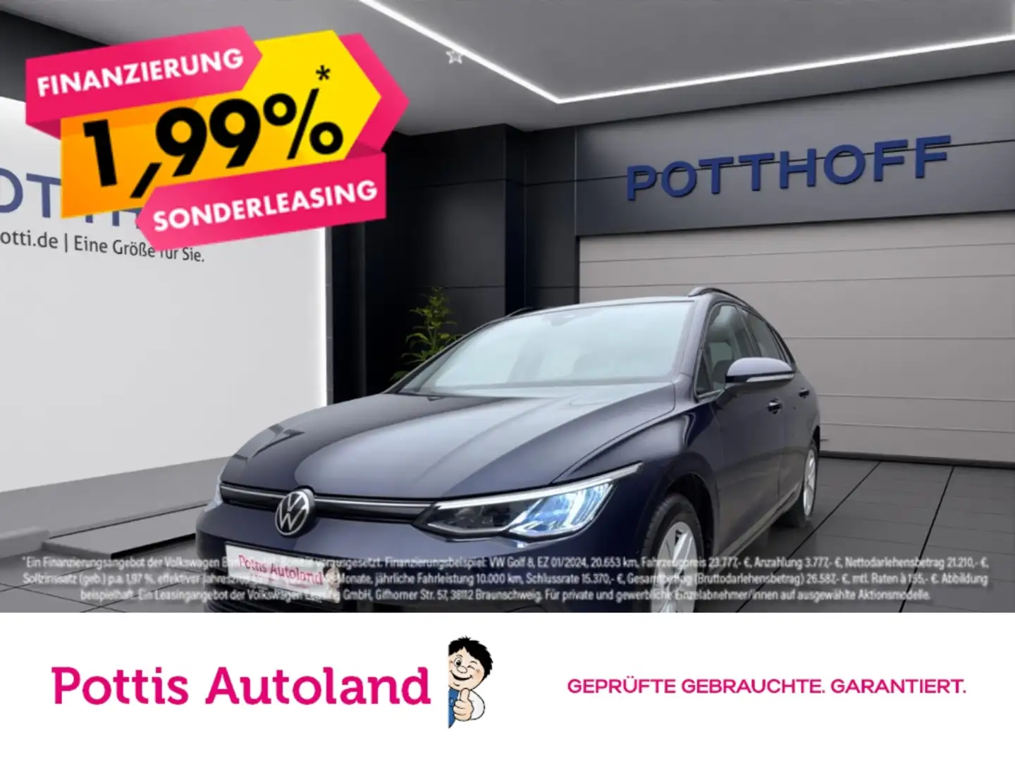 Volkswagen Golf Variant 1.0 TSI LIFE AHK ACC LED SITZHZG Blau - 1