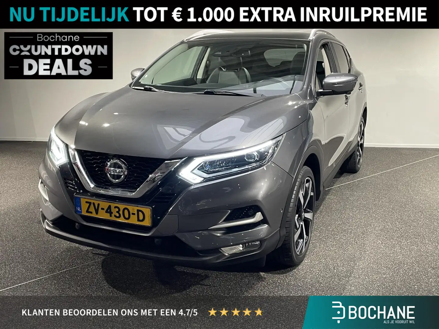 Nissan Qashqai 1.3 DIG-T Tekna Climate controle | Navigatie | Pan Gris - 1