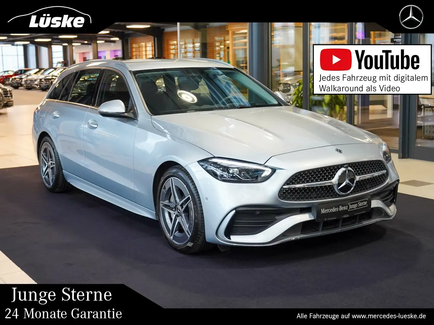 Mercedes-Benz C 220 C 220 d T AMG Line AHK Memory DAB Kamera Totwink Silber - 1