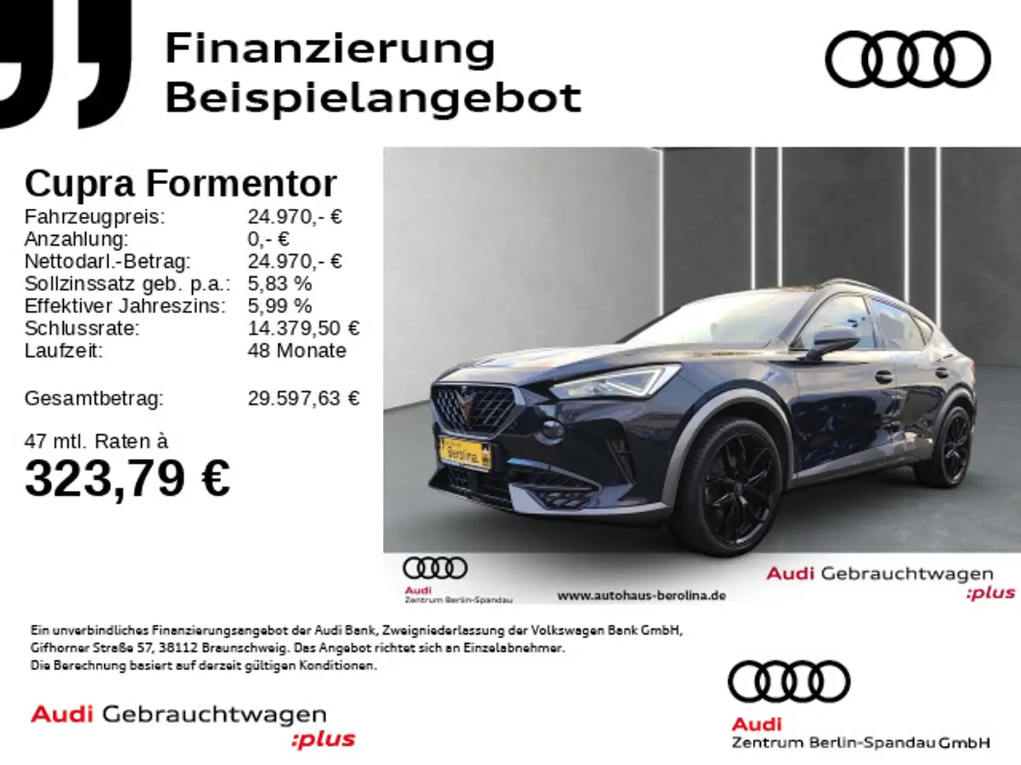 CUPRA Formentor 1.5 TSI DSG *PANO*360°*ACC*NAV*SHZ* Blau - 1