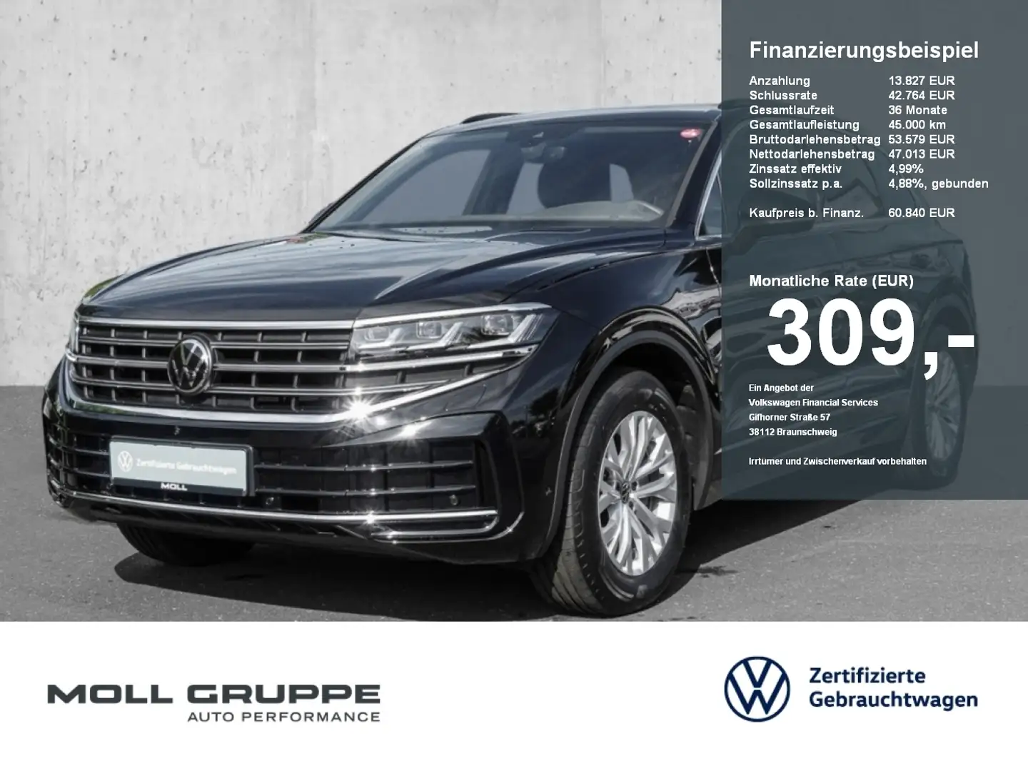 Volkswagen Touareg 3.0 TDI 4MOTION Tiptronic Elegance 360 Nero - 1