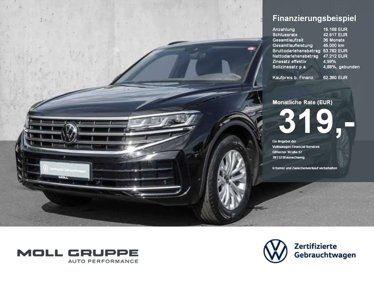 Volkswagen Touareg 3.0 TDI 4MOTION Tiptronic Elegance 360 Noir - 1