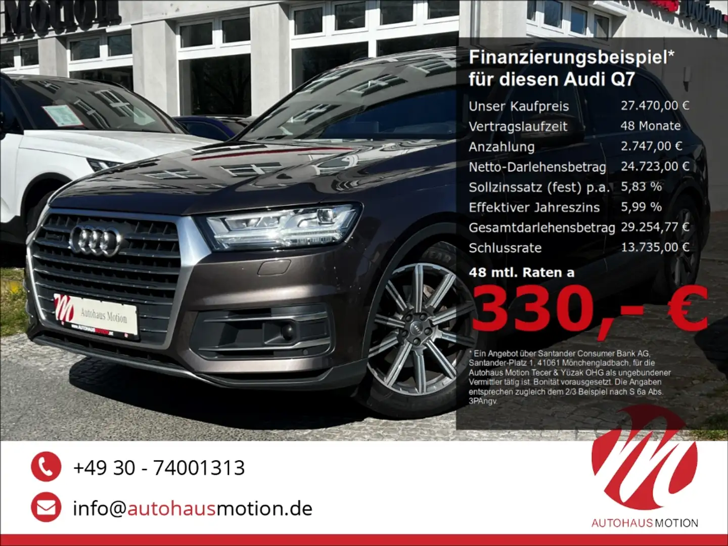 Audi Q7 3.0 TDI quattro LED HUD PANO KAMERA ACC LUFT Braun - 1