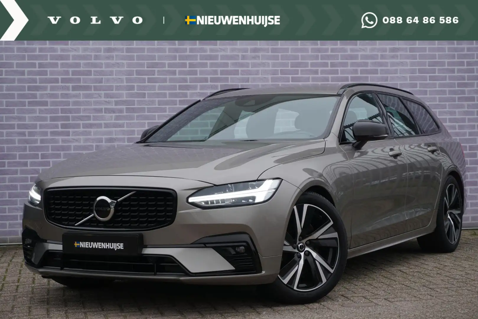 Volvo V90 2.0 B4 R-Design | Verwarmbare stoelen-stuur-achter Grijs - 1