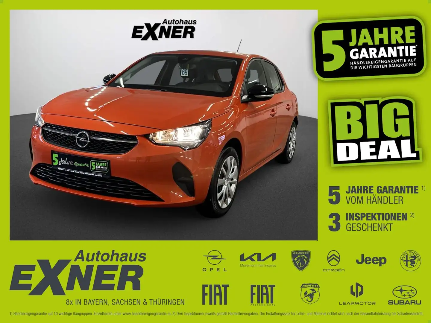 Opel Corsa-e EDITION Kam.+KlimaA+Teilled.+AUT+SpurH Portocaliu - 1
