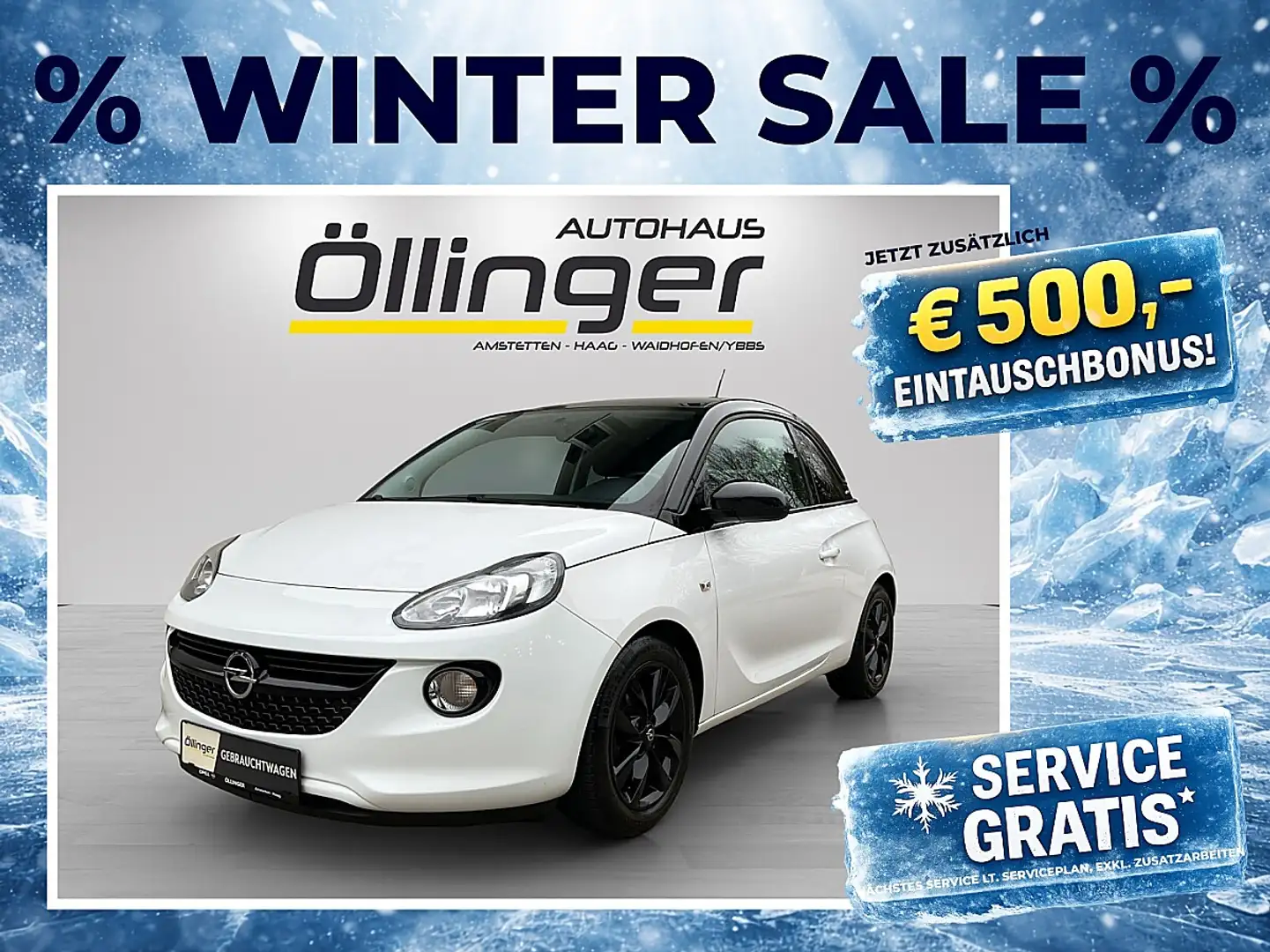 Opel Adam 1,2 Ecotec Black & White Erstbesitz! Blanc - 1