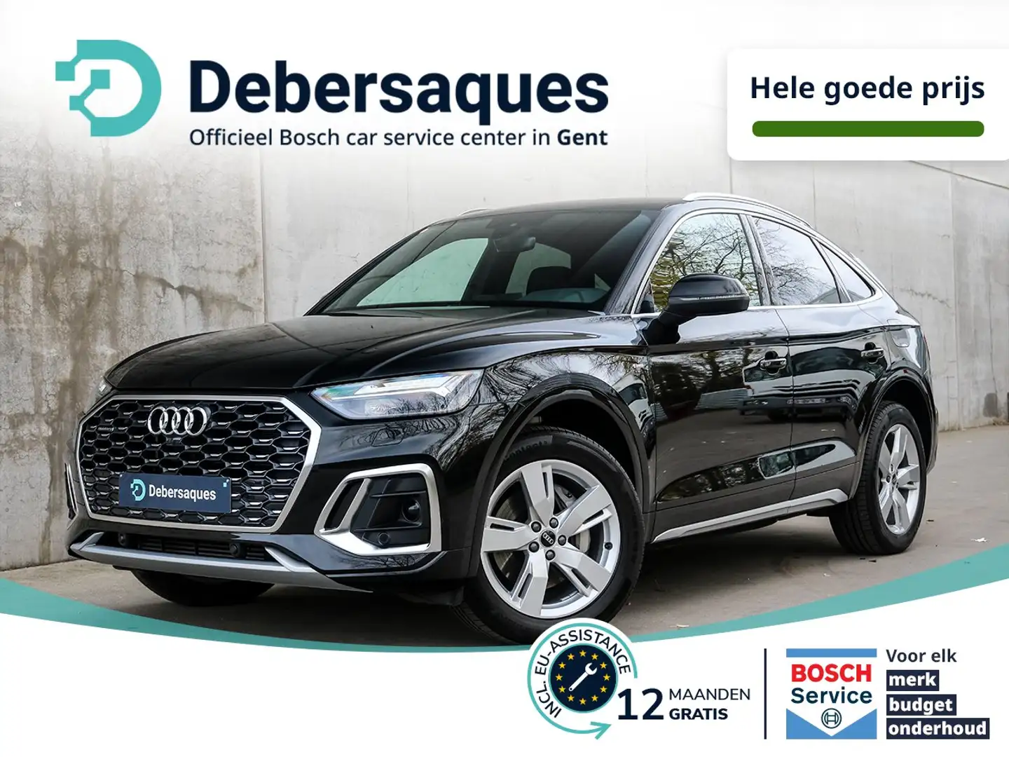 Audi Q5 55 TFSIe Sportback Quattro APP PSENS+CAM TREKHAAK Noir - 1