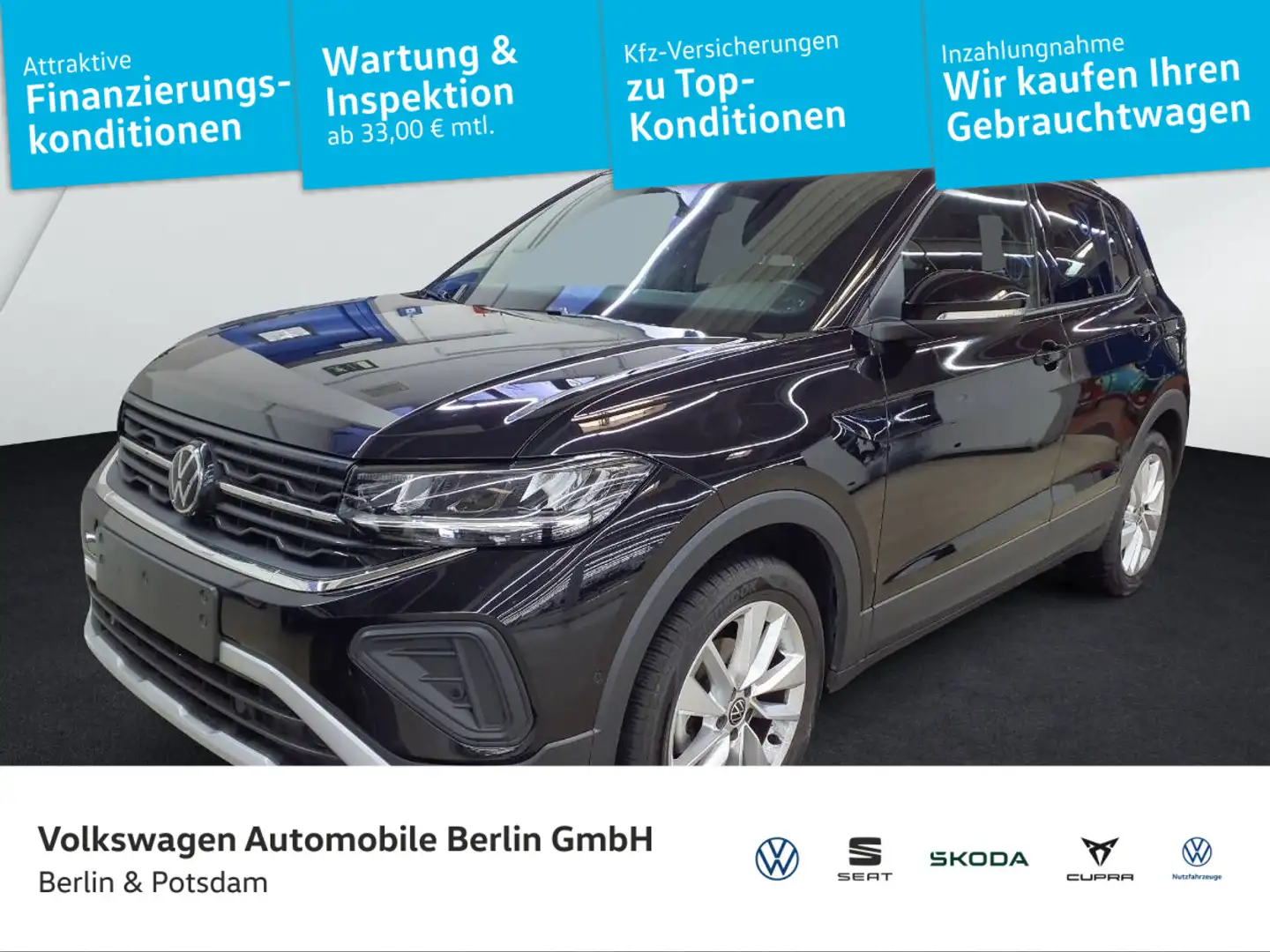 Volkswagen T-Cross 1.0 TSI Goal AHK Navi LED ParkAssist SHZ Schwarz - 1