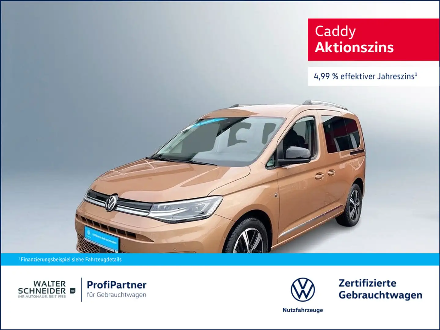 Volkswagen Caddy Style 1.5 TSI DSG ACC Navi Standh. Brown - 1