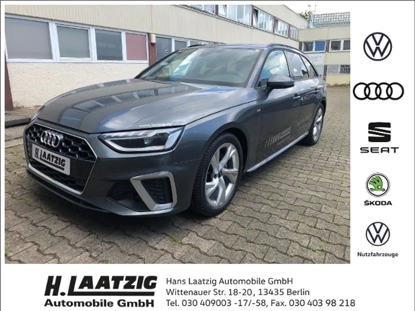 Audi A4 Avant S line TFSI S tronic Navi Business AHK Gris - 1