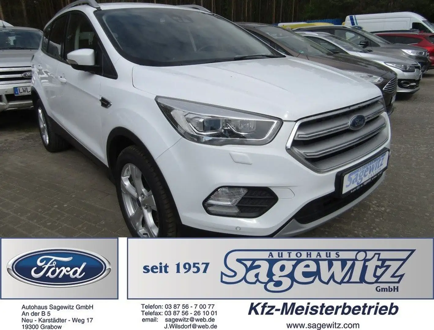 Ford Kuga 1.5 EcoBoost Titanium 4x2 SHZ Navi AHK Blanc - 1