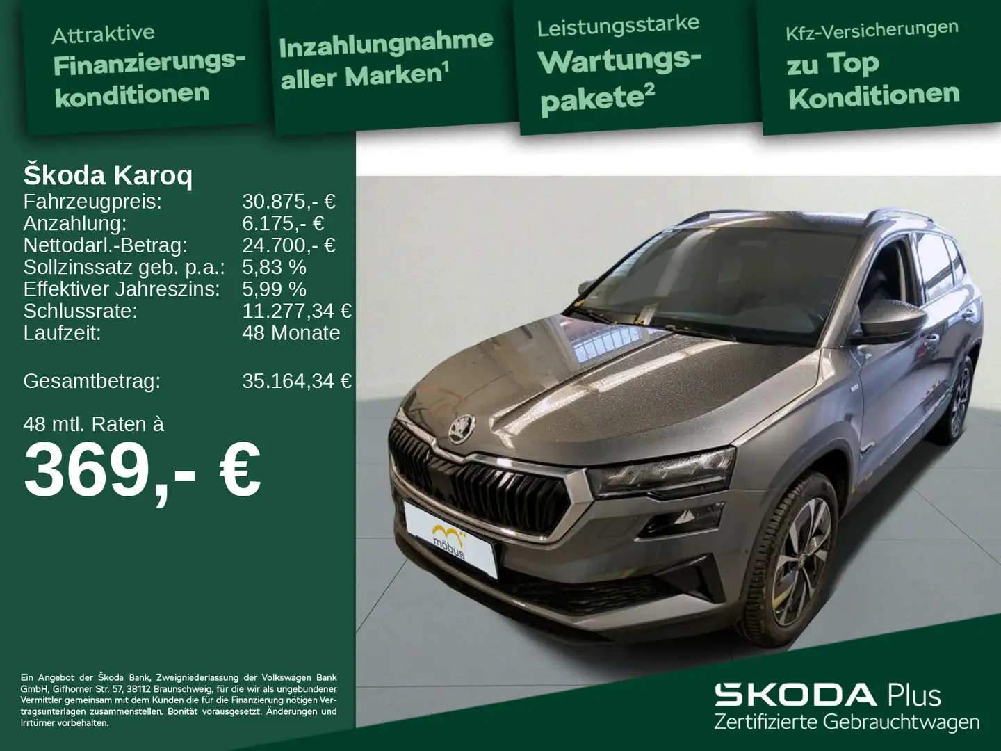 Skoda Karoq 2.0 TDI Tour 4x4*DSG*ACC*KESSY*APP*AHK*NAV Grau - 1