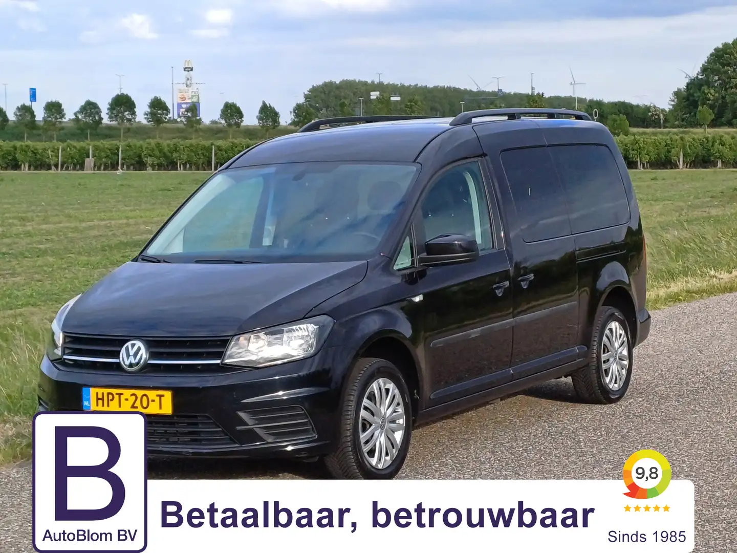 Volkswagen Caddy Maxi 7-Pers 1.4 TSI Trendline /Clima/Cruise/Car Pl Schwarz - 1
