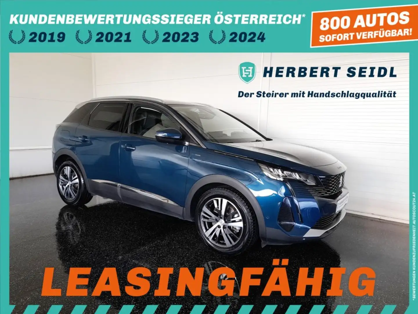 Peugeot 3008 ALLURE 225 PHEV Aut *VOLL-LED / NAVI / VIRTUELL / KAMERA / TEILLEDER / FOCAL SOUNDSYSTEM* Blau - 1