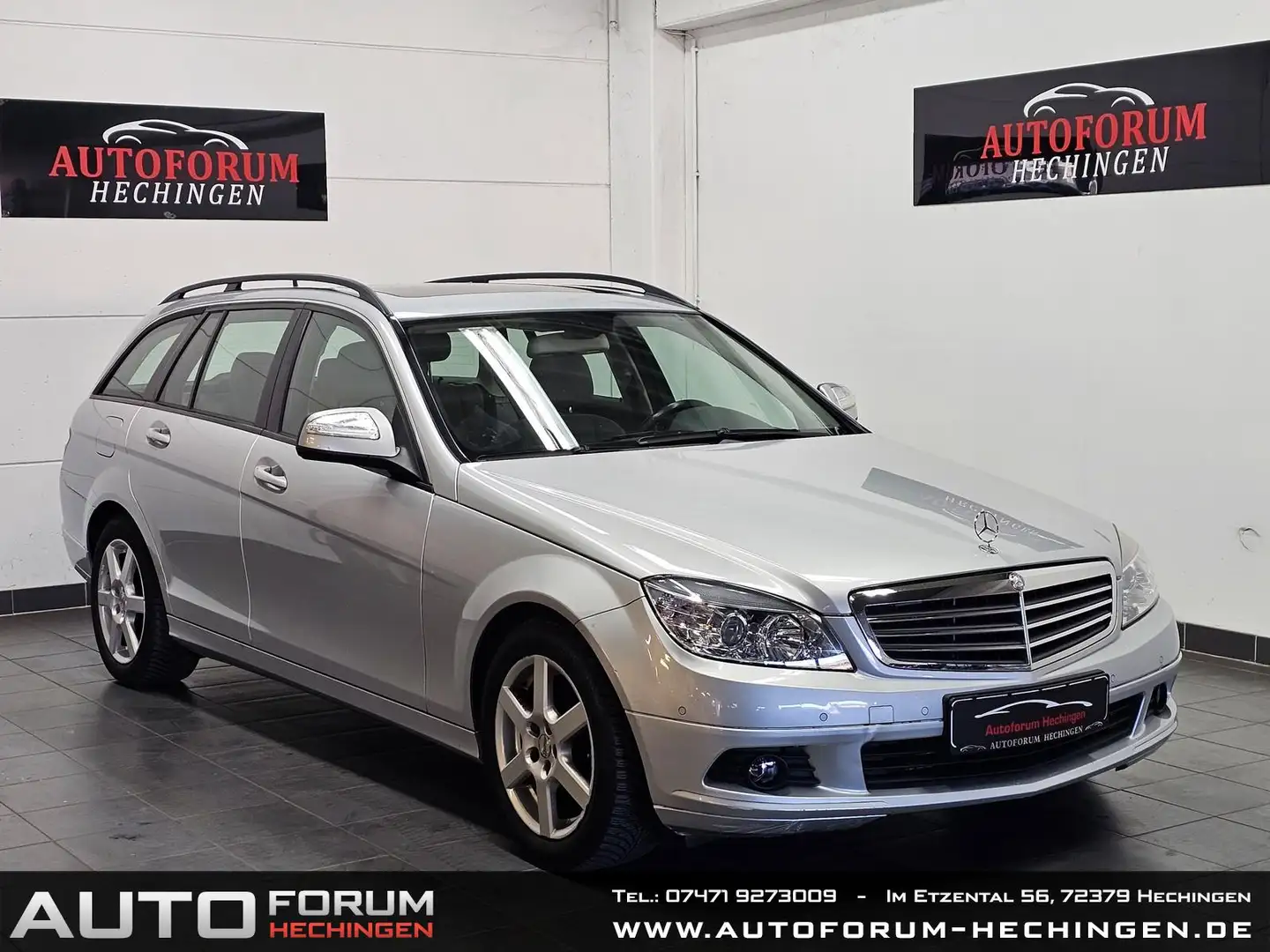 Mercedes-Benz C 180 T Kompressor 1.Hand Klima AHK Schiebedach Argent - 1