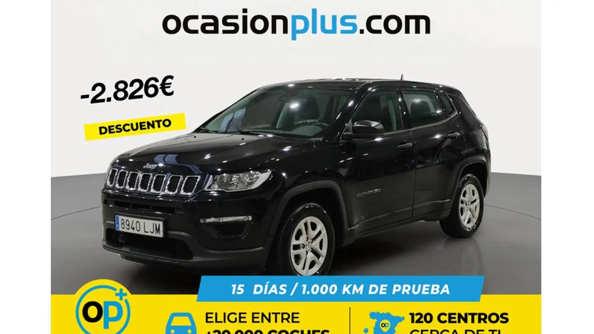 Jeep Compass 1.6 Mjt Sport 4x2 Negro - 1