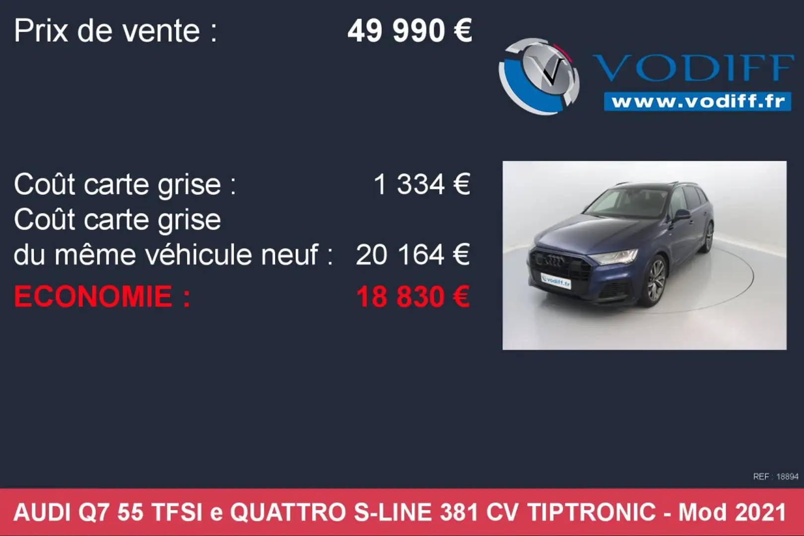 Audi Q7 55 TFSI e QUATTRO S-LINE 381 CV TIPTRONIC Azul - 2