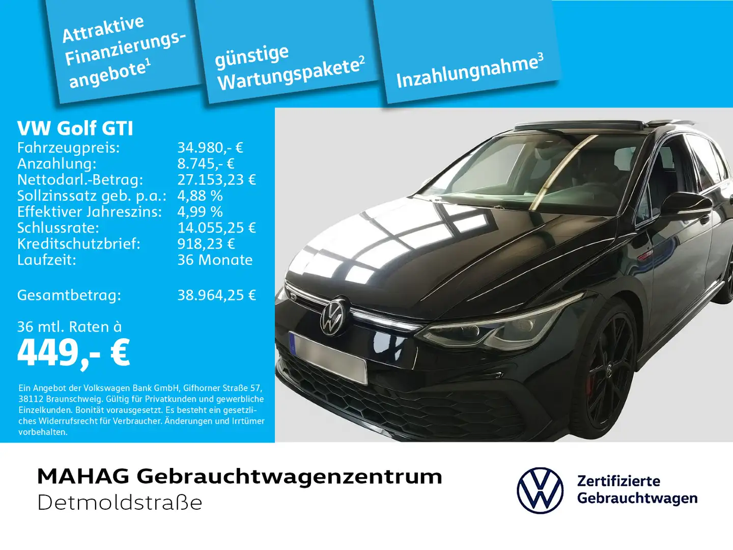 Volkswagen Golf GTI Golf VIII GTI Clubsport 2,0 TSI BlackStyle IQ.Li Schwarz - 1