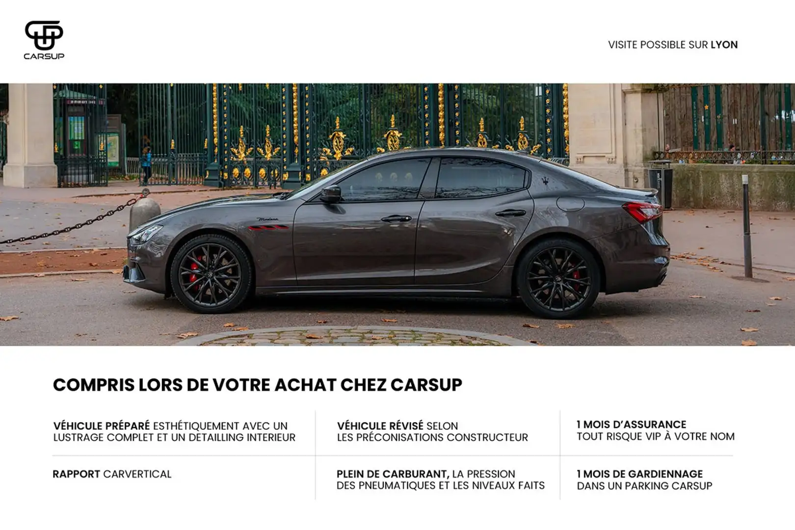 Maserati Ghibli Modena V6 350 ch Pack Carbone Grau - 2