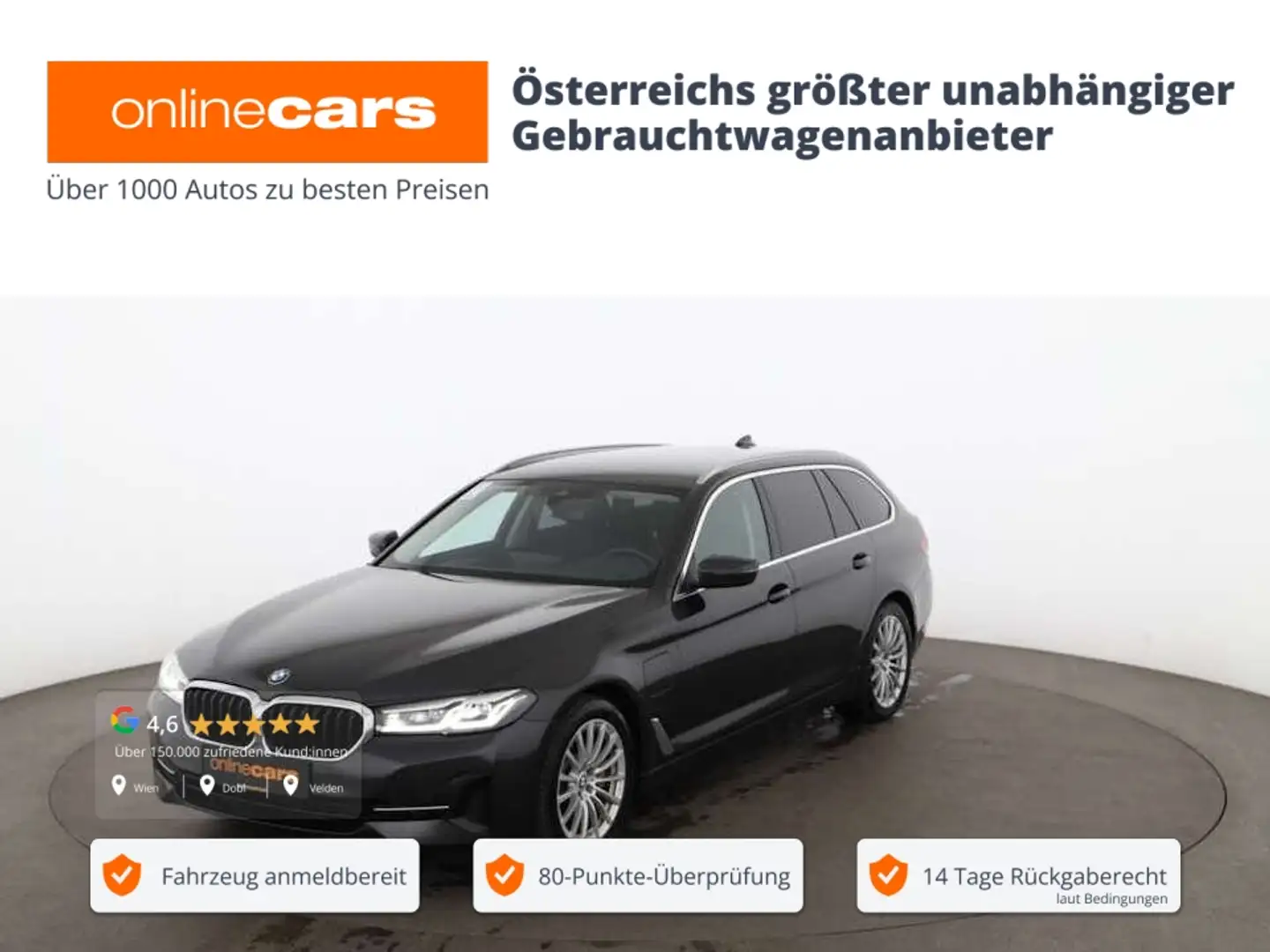 BMW 530 e Touring Aut LED LEDER NAV R-CAM SITZHZG TEMP Grau - 1