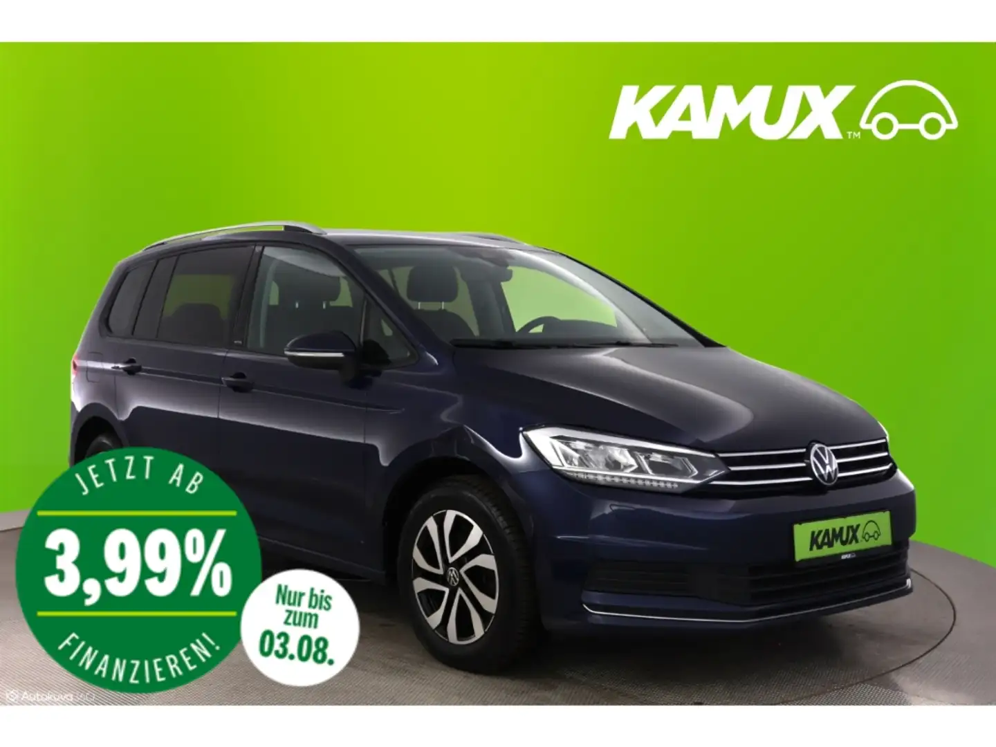 Volkswagen Touran 2.0 TDI DSG Aktiv+LED+NAVI+7-SITZE+SHZ Blauw - 1