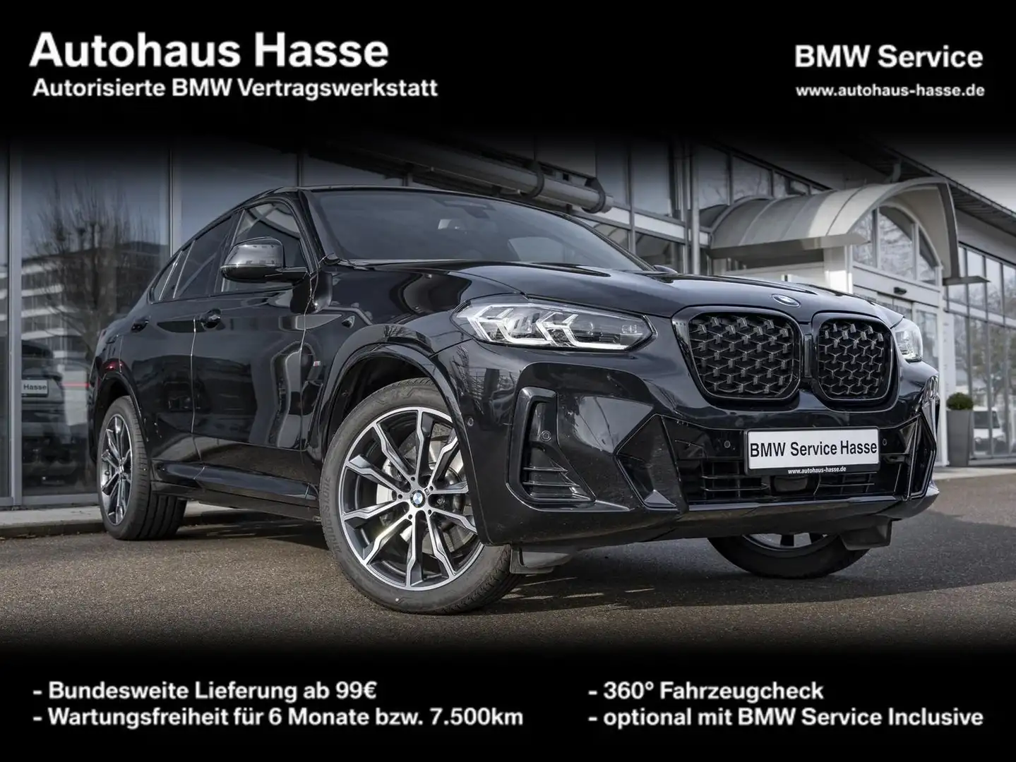 BMW X4 xDrive30d M-Sport 20Z AHK DrAsPro PANO H/K LEDER Schwarz - 1