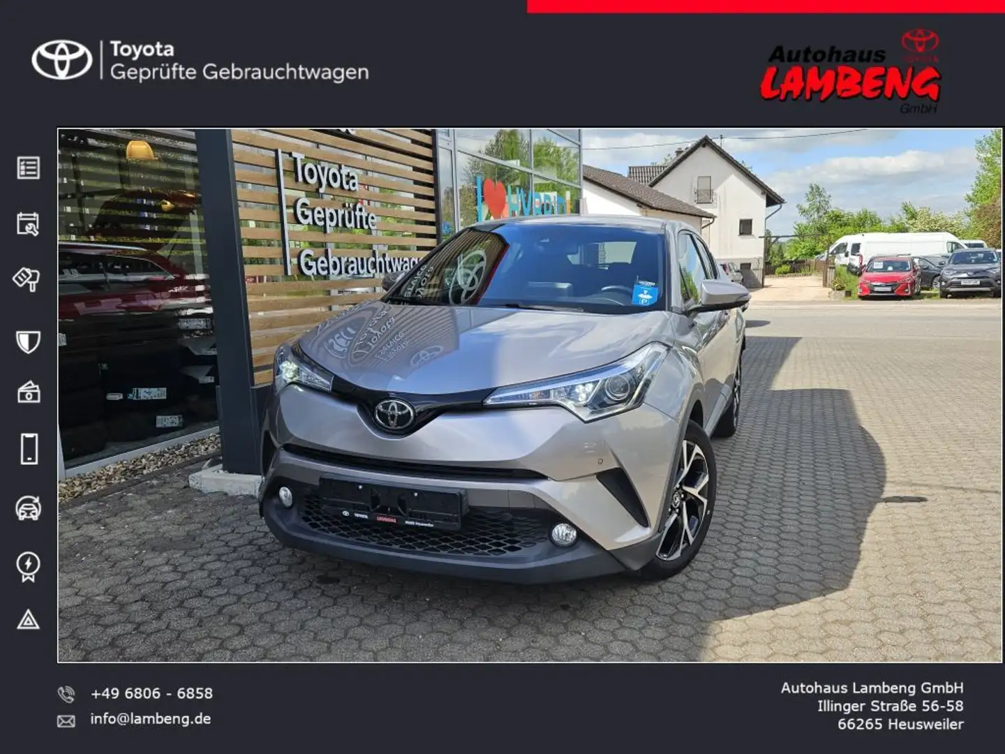 Toyota C-HR 1.2 Turbo Team Deutschland *AHK*KLIMA*RSA*VSC*RÜCK Grau - 1